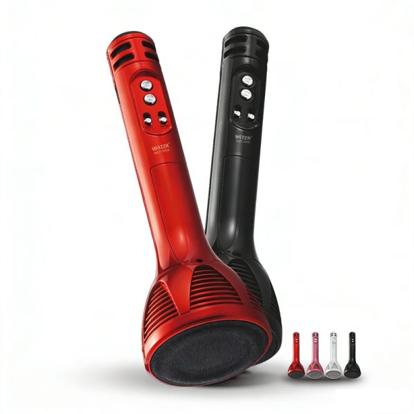 WS-1698 Wireless Bluetooth Karaoke Microphone Speaker with Karaoke FM Radio USB/TF Handheld Mic