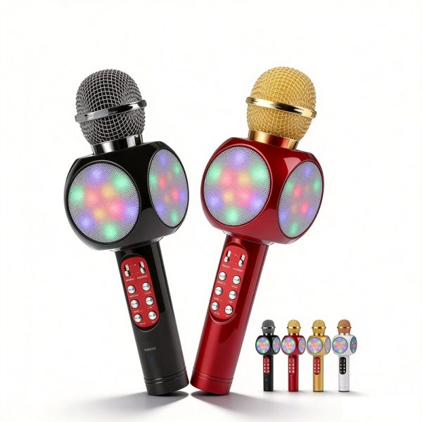 WS-1816 Wireless Bluetooth Karaoke Microphone Speaker with Karaoke FM Radio USB/TF Handheld Mic