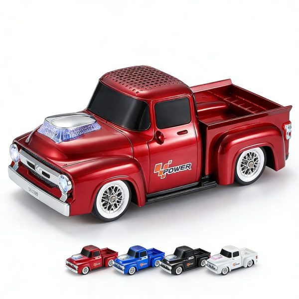 WS-538BT Car Model Bluetooth Speaker with LED Screen FM Radio Retro Design Collectible