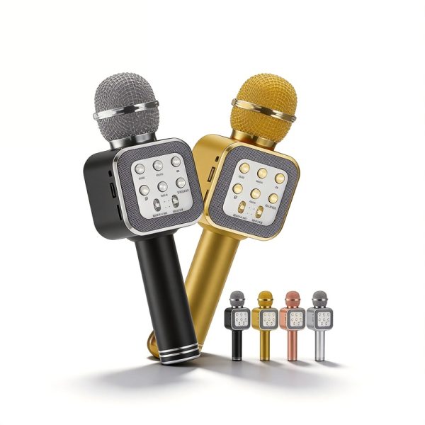 WS-1818 Wireless Bluetooth Karaoke Microphone Speaker with Karaoke FM Radio USB/TF Handheld Mic