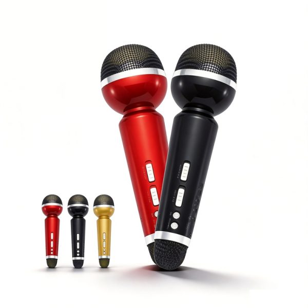 WS-1807 Wireless Bluetooth Karaoke Microphone Speaker with Karaoke FM Radio USB/TF Handheld Mic