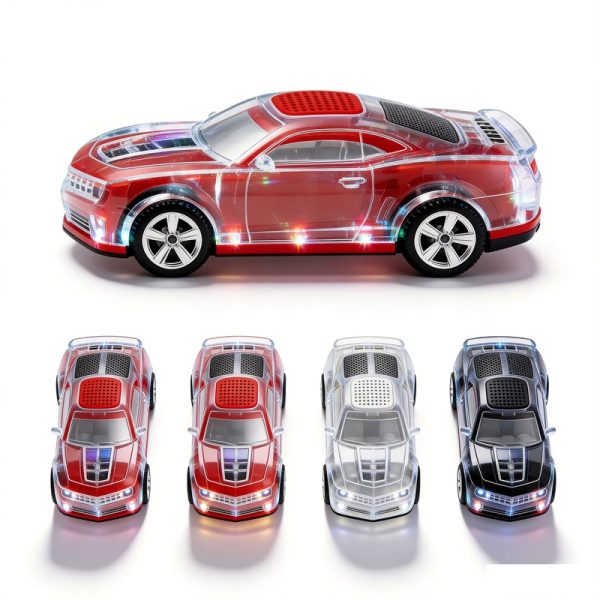 WS-380BT Car Model Bluetooth Speaker with LED Screen FM Radio Retro Design Collectible