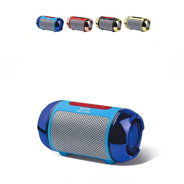 WS-100 Bluetooth Speaker with Dual Stereo FM Radio USB/TF Wireless Loudspeaker