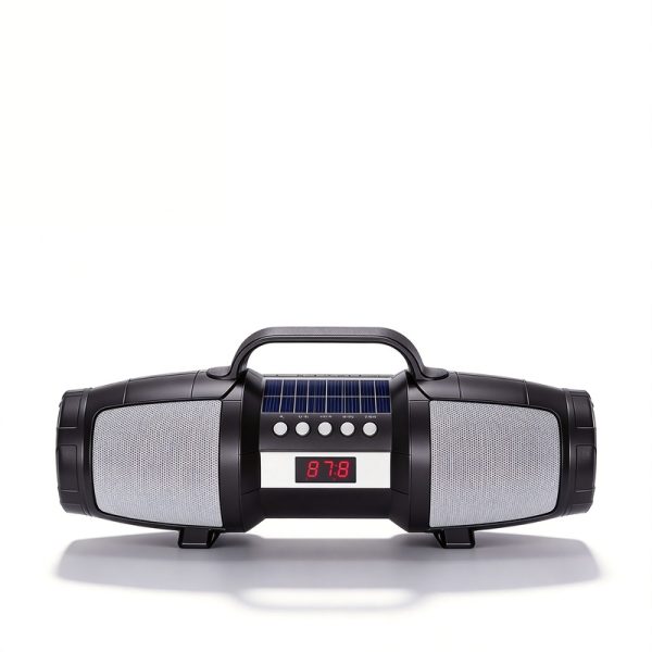 WS-1862 Solar Powered Bluetooth Speaker with Solar Charging FM Radio Outdoor Camping Emergency Light