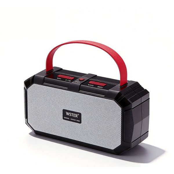WS-1866 Solar Powered Bluetooth Speaker with Solar Charging FM Radio Outdoor Camping Emergency Light