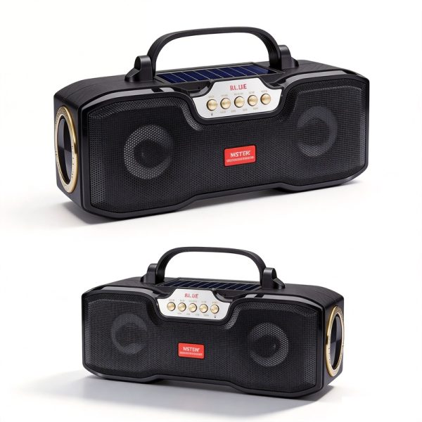 WS-5362 Solar Powered Bluetooth Speaker with Solar Charging Flashlight Outdoor Camping Emergency Light