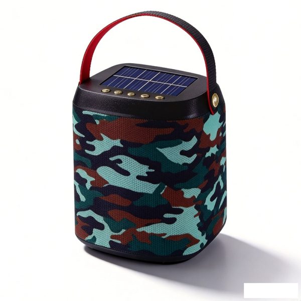 WS-3150 Solar Powered Bluetooth Speaker with Solar Charging Flashlight Outdoor Camping Emergency Light