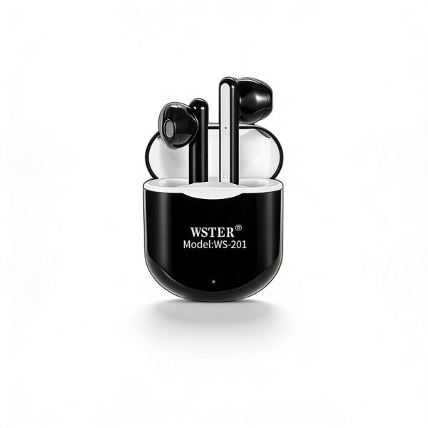 WS-201 TWS True Wireless Bluetooth Earbuds with Bluetooth 5.0, Stereo Sound with Charging Case